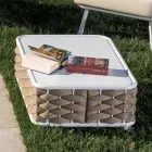 Tavolinë kafeje në natyrë në alumin dhe pëlhurë të punuar me dorë - Reda Viadurini