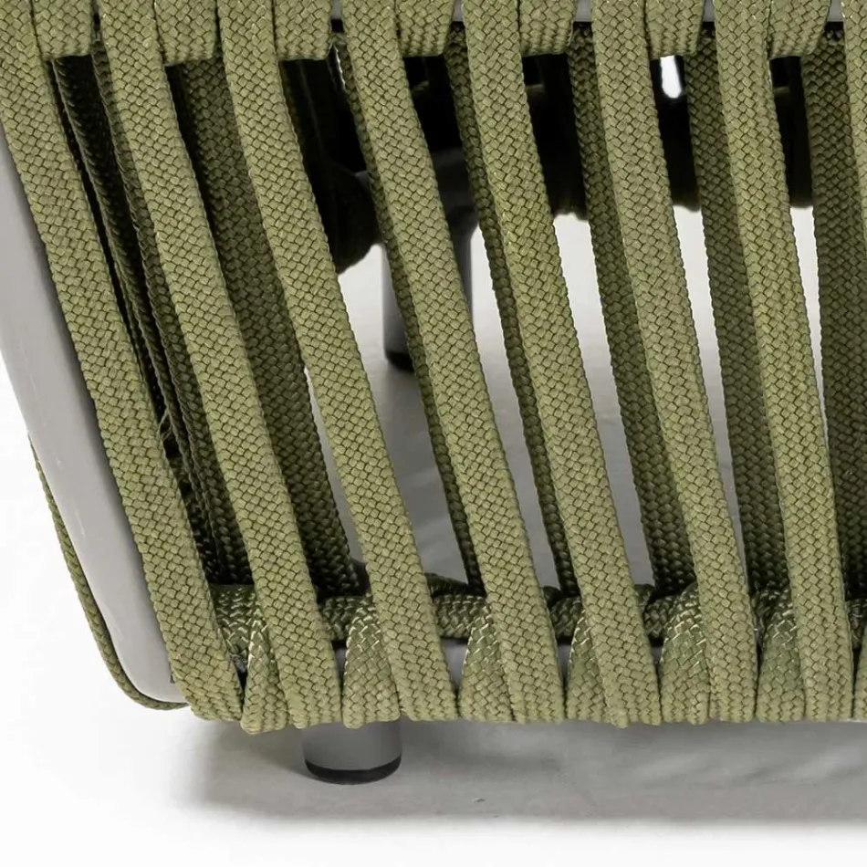 Tavolinë kafeje në natyrë me pëlhurë alumini dhe të endura - Eugene Viadurini