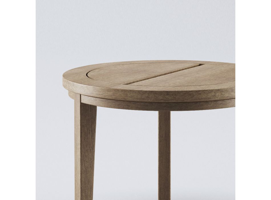 Tavolinë Kafeje në natyrë në Iroko Wood Made in Italy - Brig Viadurini