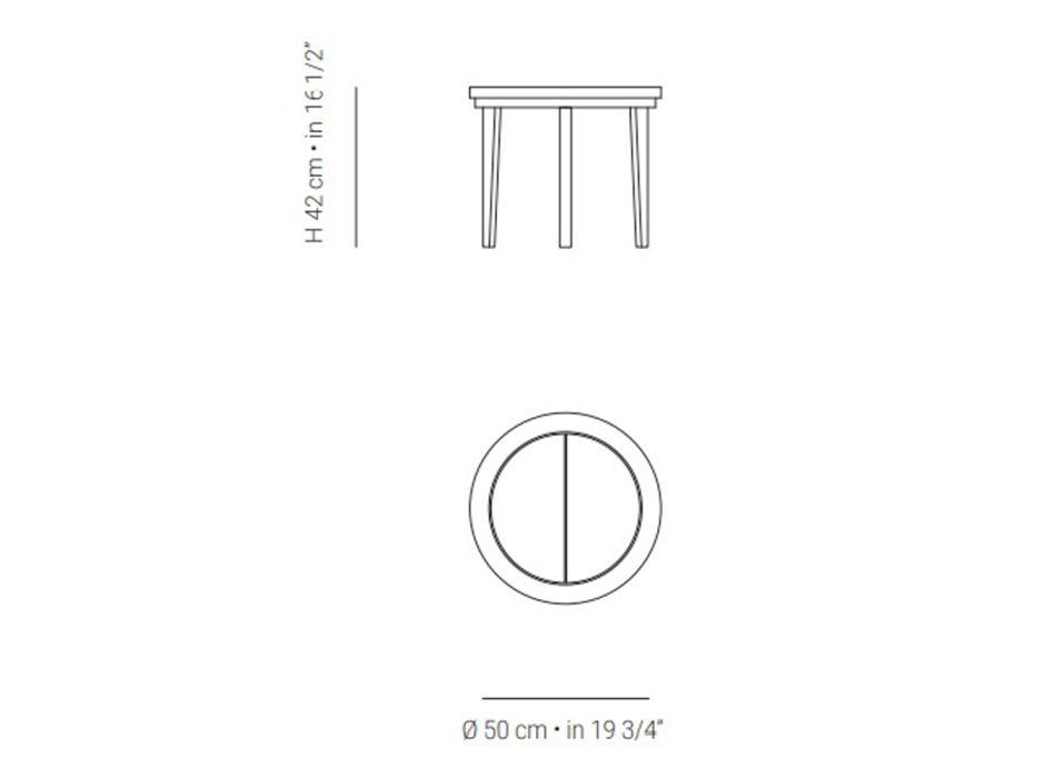Tavolinë Kafeje në natyrë në Iroko Wood Made in Italy - Brig Viadurini