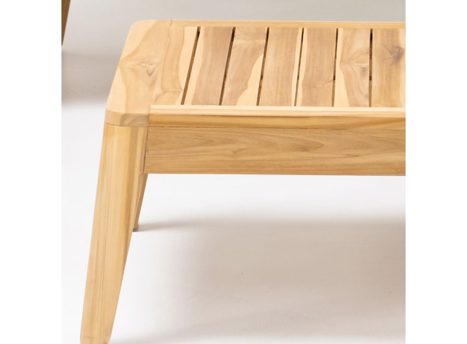 Tavolinë kafeje në natyrë me dru tik natyral - Jhon Viadurini