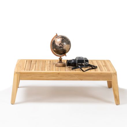 Tavolinë kafeje në natyrë me dru tik natyral - Jhon Viadurini