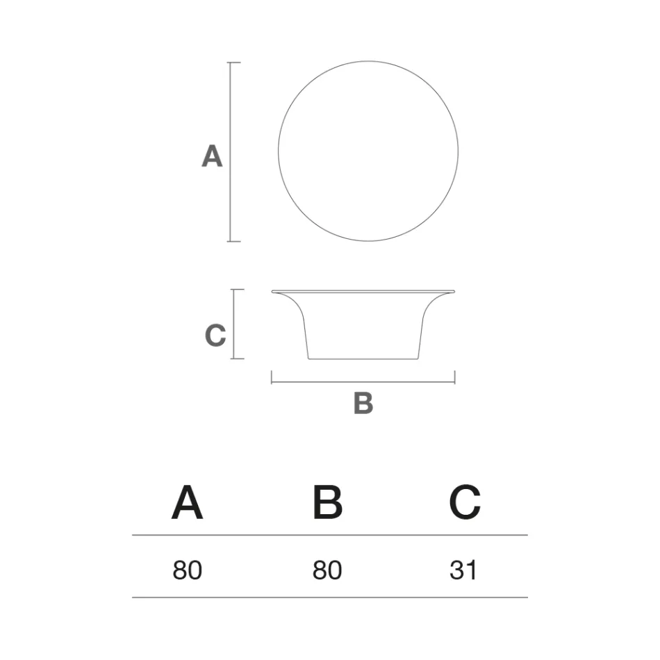 Tavolinë kafeje prej polietileni për jashtë, e disponueshme në ngjyra të ndryshme - Peshqir Viadurini