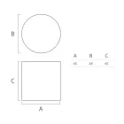 Tavolinë kafeje e ndritshme e jashtme në polietileni të bardhë Prodhuar në Itali - Derti Viadurini