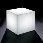 Tavolinë kafeje e ndritshme e jashtme në polietileni të bardhë Prodhuar në Itali - Derti Viadurini