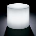 Tavolinë kafeje e ndritshme e jashtme në polietileni të bardhë Prodhuar në Itali - Derti Viadurini