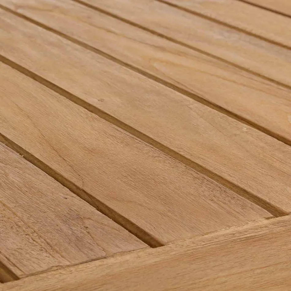 Tabela e jashtme e shtëpisë moderne të drurit të Teakut Homemotion - Luanaedmea Viadurini