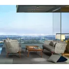 Tabela e jashtme e shtëpisë moderne të drurit të Teakut Homemotion - Luanaedmea Viadurini