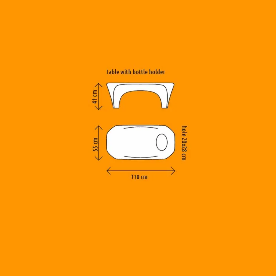 Tavolinë kafeje në natyrë ose të brendshme me Spumantiera, Dizajn 2 copë - Lily nga Myyour Viadurini