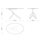 Tavolinë kafeje e bukur në natyrë me metal të lyer Prodhuar në Itali - Lübeck Viadurini