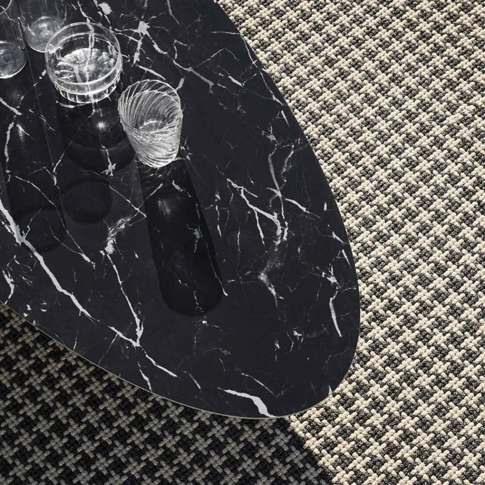 Strukturë çeliku e tavolinës së kafesë në natyrë e prodhuar në Itali - Filloni nga Myyour Viadurini