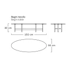 Strukturë çeliku e tavolinës së kafesë në natyrë e prodhuar në Itali - Filloni nga Myyour Viadurini