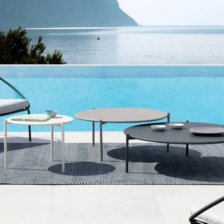 Tavolinë kafeje kopshti në çelik të madhësive të ndryshme Prodhuar në Itali - Sansa Viadurini