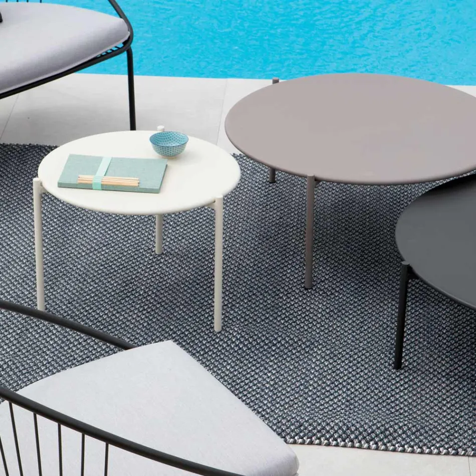 Tavolinë kafeje kopshti në çelik të madhësive të ndryshme Prodhuar në Itali - Sansa Viadurini