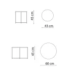 Tavolinë kafeje kopshti në çelik të galvanizuar të madhësive të ndryshme Prodhuar në Itali - Brienne Viadurini