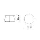 Tavolinë kafeje kopshti në çelik të galvanizuar Prodhuar në Itali - Brienne Viadurini