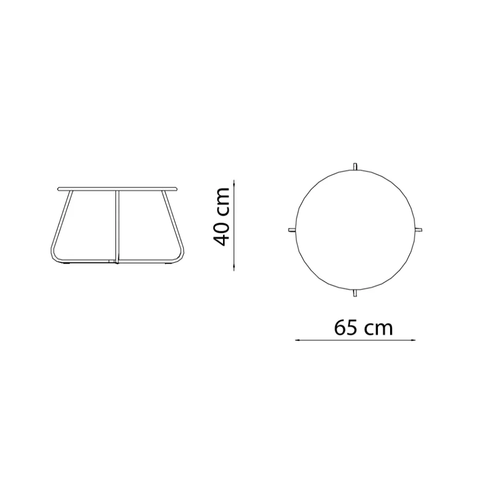 Tavolinë kafeje kopshti në çelik të galvanizuar Prodhuar në Itali - Brienne Viadurini