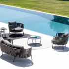 Tavolinë kafeje kopshti në çelik të galvanizuar Prodhuar në Itali - Brienne Viadurini