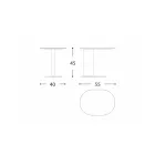 Tavolinë kafeje Alumini Garden Prodhuar në Itali - Plinto nga Varaschin Viadurini