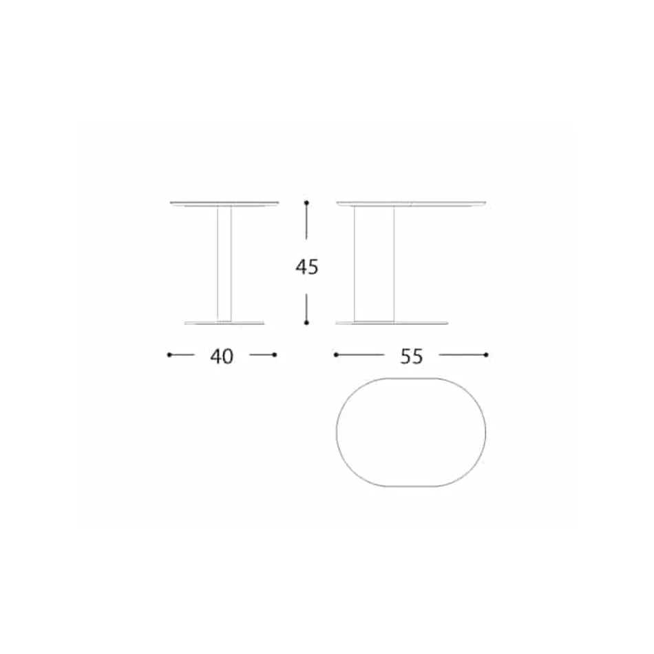 Tavolinë kafeje Alumini Garden Prodhuar në Itali - Plinto nga Varaschin Viadurini