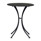 Tavolinë kafeje kopshti në hekur të lyer me ngjyrë të zezë me majë të rrumbullakët - Gendron Viadurini