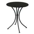 Tavolinë kafeje kopshti në hekur të lyer me ngjyrë të zezë me majë të rrumbullakët - Gendron