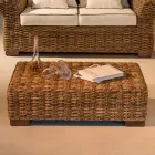 Tavolinë kafeje Kopshti me fibra natyrale Abaca - Lagertha Viadurini