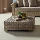 Tavolinë kafeje kopshti me fibra natyrale nga Kubù - Isildur Viadurini