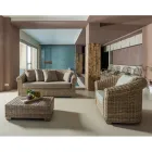 Tavolinë kafeje kopshti me fibra natyrale nga Kubù - Isildur Viadurini