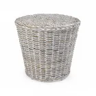 Tavolinë kafeje kopshti me fibra natyrale nga Kubù - Yokai Viadurini