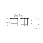 Tavolinë kafeje kopshti prej guri dhe çeliku Prodhuar në Itali - Filloni nga Myyour Viadurini
