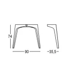 Tavolinë kafeje kopshti në HPL dhe Polietileni Made in Italy - Rizia Viadurini