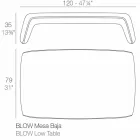 Tavolinë kopshti polietileni Blow by Vondom, dizajn modern Viadurini