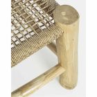 Tavolinë kafeje për kopsht në degët e dru tik me majë në fibra të endura - Tecno Viadurini
