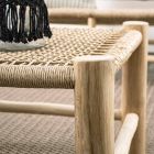 Tavolinë kafeje për kopsht në degët e dru tik me majë në fibra të endura - Tecno Viadurini