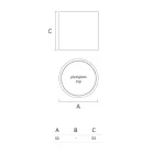 Tavolinë kafeje Bright Garden në polietileni të bardhë Prodhuar në Itali - Derti Viadurini