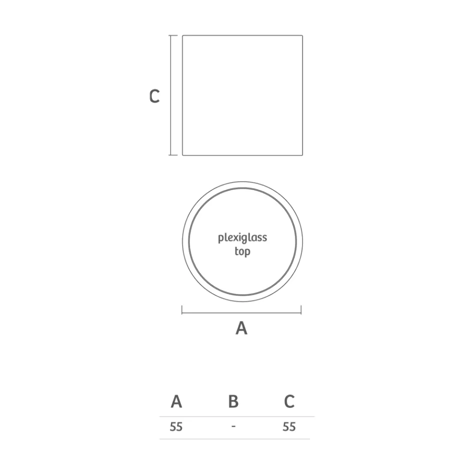 Tavolinë kafeje Bright Garden në polietileni të bardhë Prodhuar në Itali - Derti Viadurini