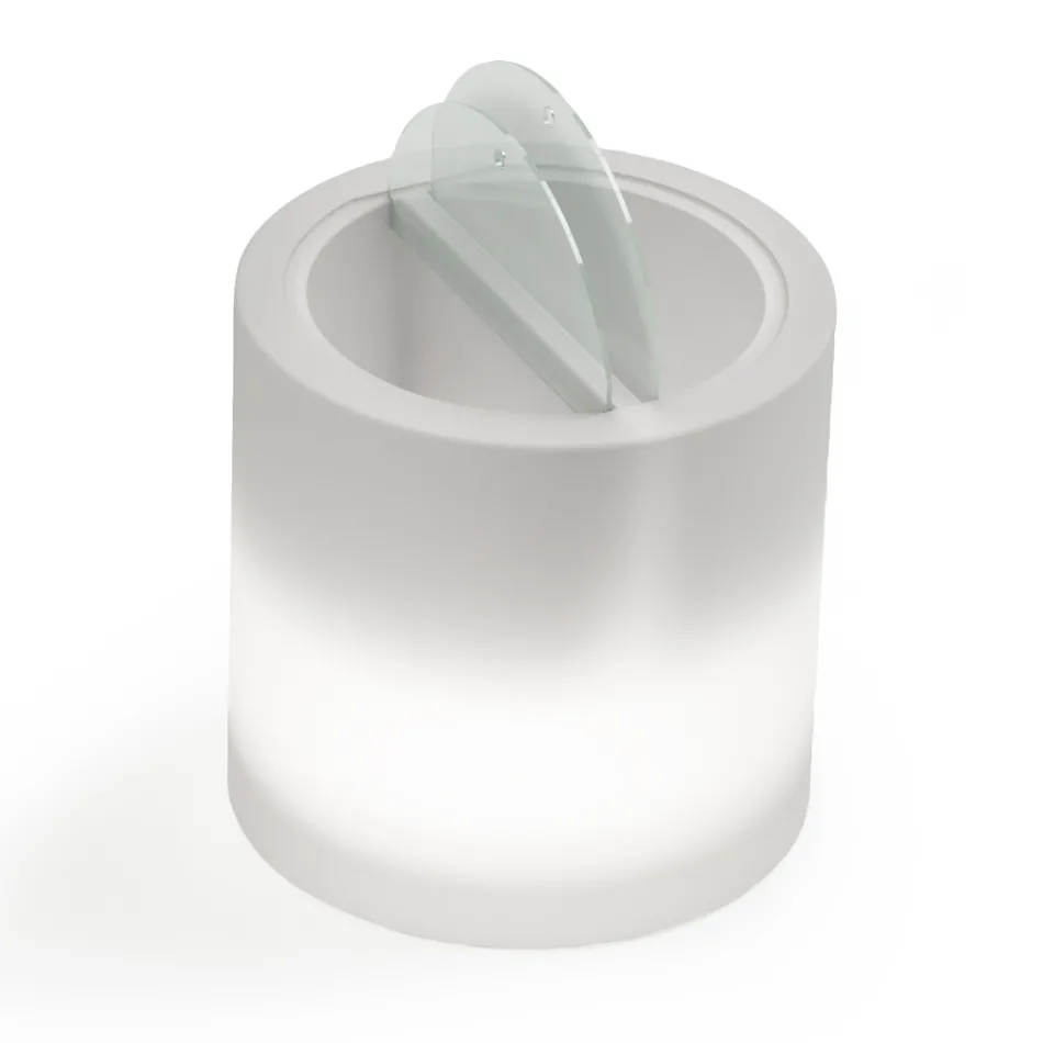 Tavolinë kafeje Bright Garden me polietileni të bardhë Prodhuar në Itali - Trek Viadurini