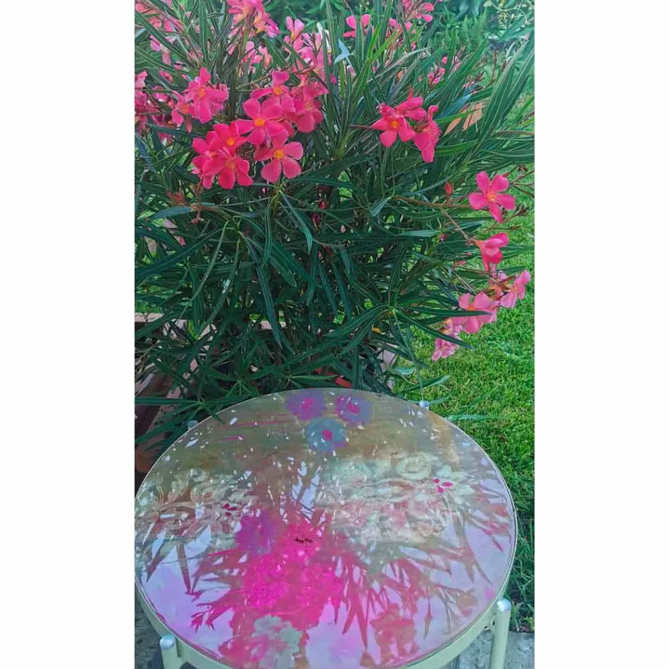 Tavolinë kafeje e Brendshme ose e Jashtme me Strukturë Metalike Prodhuar në Itali - Carim Viadurini