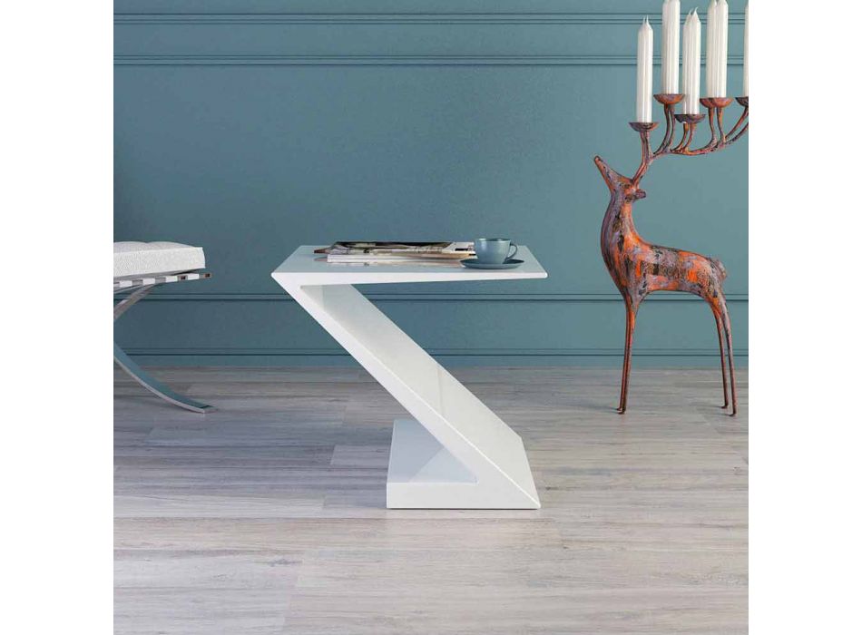 Tavolina e bardhë e stilave moderne e modelimit Zeta e bërë në Itali