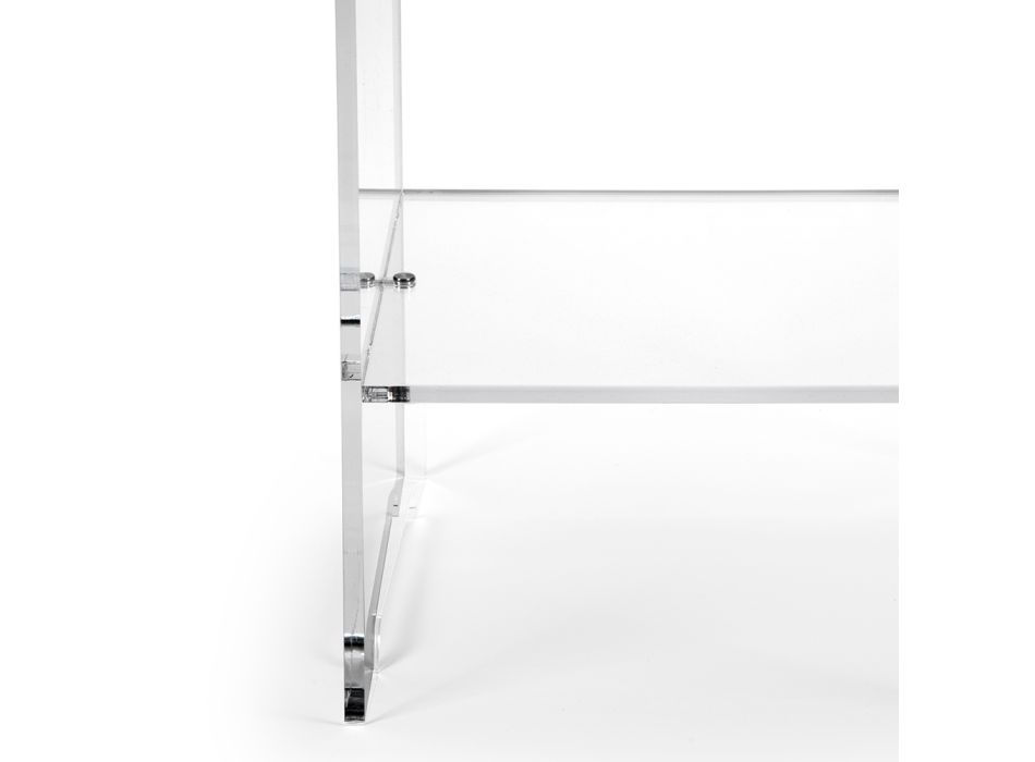 Tavolinë Kafeje me 1 Raft në Plexiglas Transparent Made in Italy - Mulan Viadurini