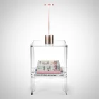 Tavolinë Kafeje me 1 Raft në Plexiglas Transparent Made in Italy - Mulan Viadurini