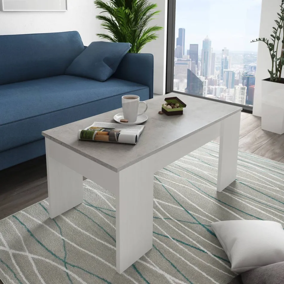 Tavolinë kafeje me enë druri - Scandio Viadurini