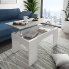 Tavolinë kafeje me enë druri - Scandio Viadurini