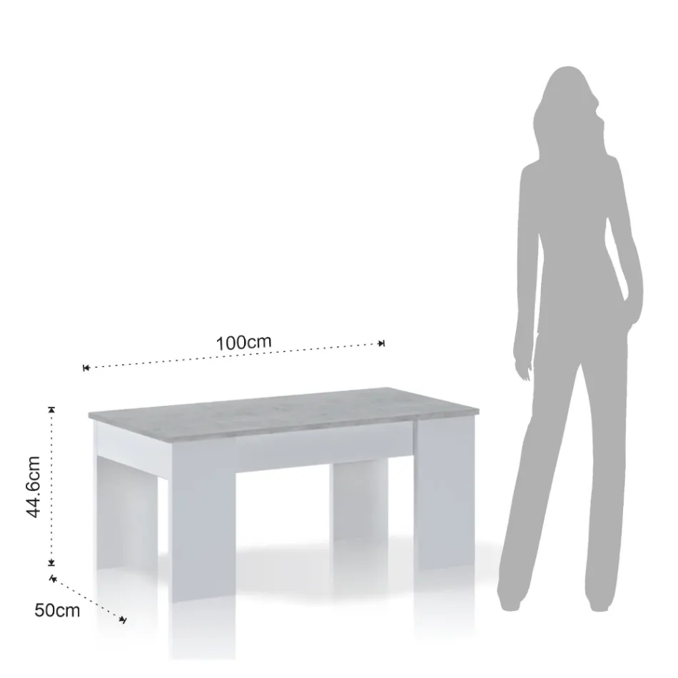 Tavolinë kafeje me enë druri - Scandio Viadurini
