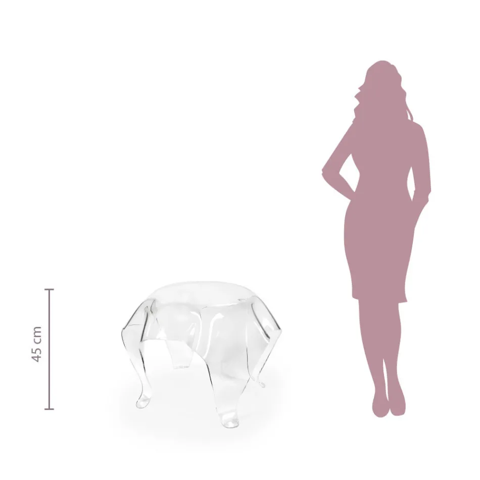 Tavolinë kafeje me majë dhe bazë pleksiglas Made in Italy - Brento Viadurini