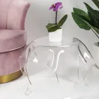 Tavolinë kafeje me majë dhe bazë pleksiglas Made in Italy - Brento Viadurini