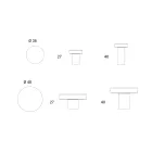 Tavolinë kafeje me majë xhami dhe bazë metalike Prodhuar në Itali - Batulla Viadurini