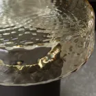 Tavolinë kafeje me majë xhami dhe bazë metalike Prodhuar në Itali - Batulla Viadurini