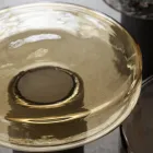 Tavolinë kafeje me majë xhami dhe bazë metalike Prodhuar në Itali - Batulla Viadurini